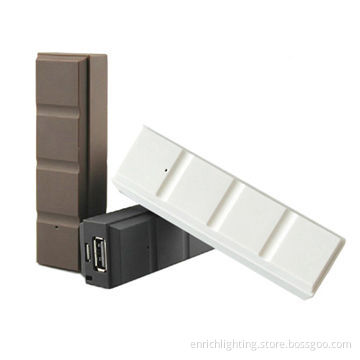 Mini Portable Chocolate Power Bank for Promotion, 1,500-2,000mAh